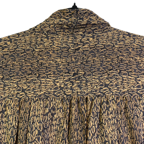 PENDLETON Brown & Black Tie-Neck Silk Chiffon Blouse - Picture 10 of 14